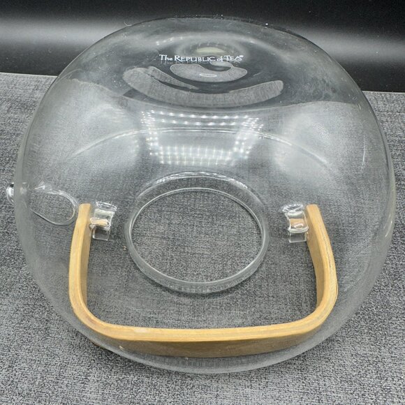 The Republic of Tea Clarity Glass Teapot w/ Wood Handle 43 oz Jenaer Senso Style - Picture 8 of 11